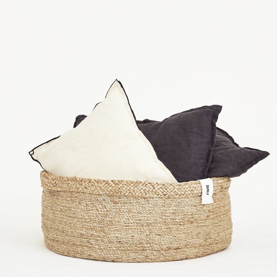 Large round low Assembly jute J'Jute basket