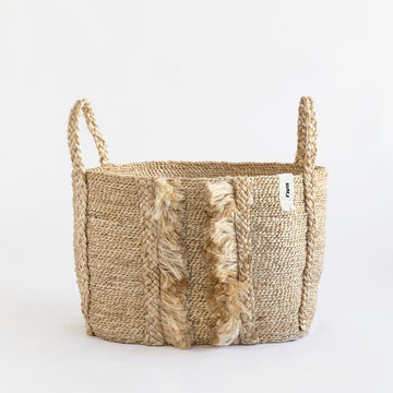 BAZAR MEDIUM JUTE BASKET NATURAL