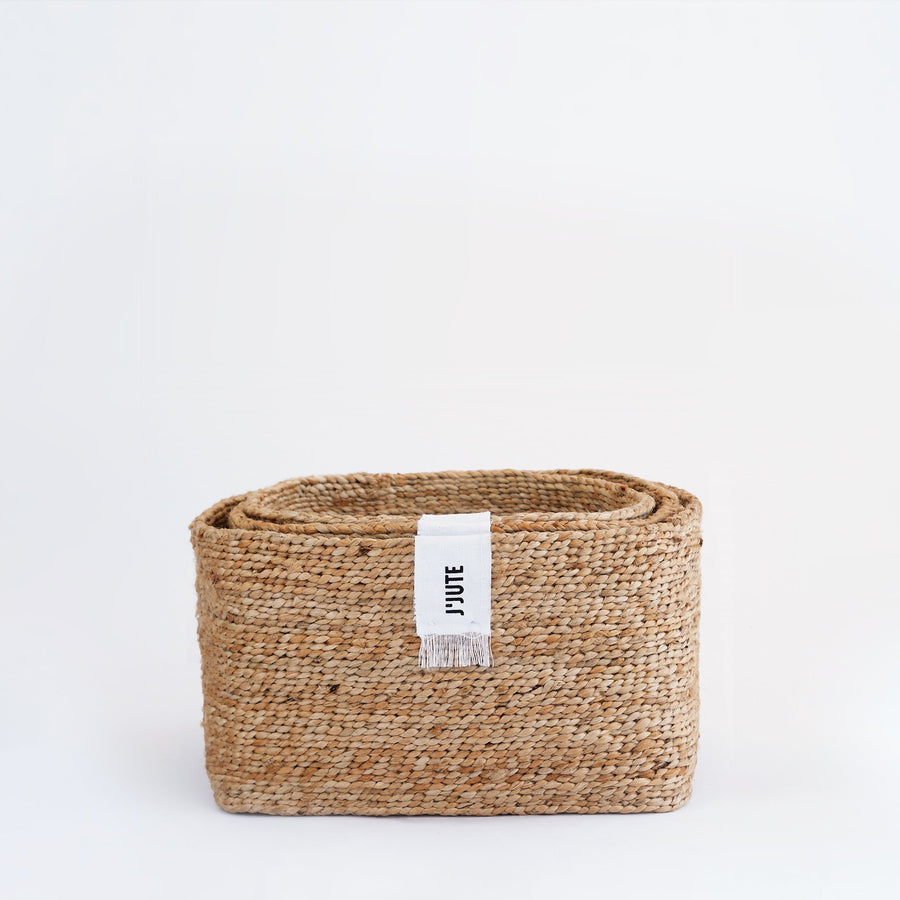 GATEWAY RECTANGULAR SET OF 3 JUTE BASKETS