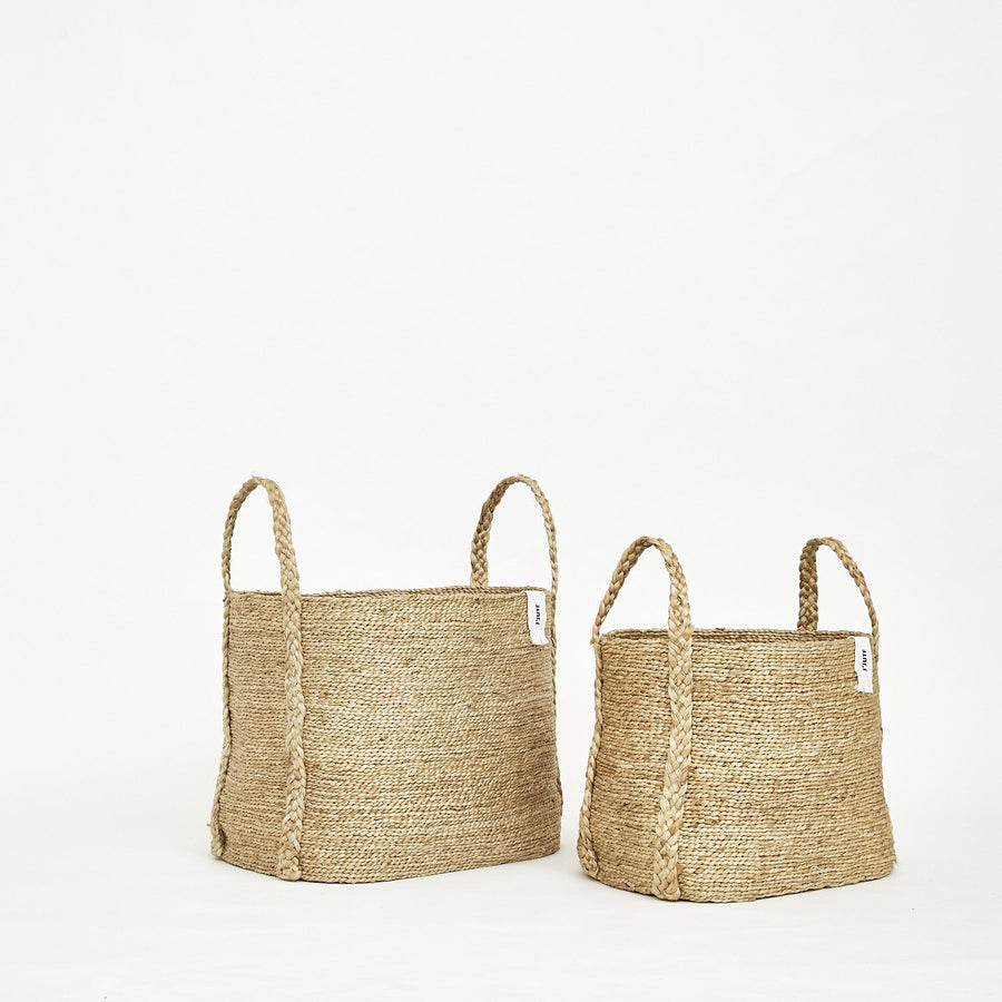 MAYA MEDIUM WIDE JUTE BASKET NATURAL J'JUTE