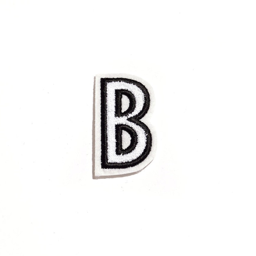 j'jute plush letter small B white