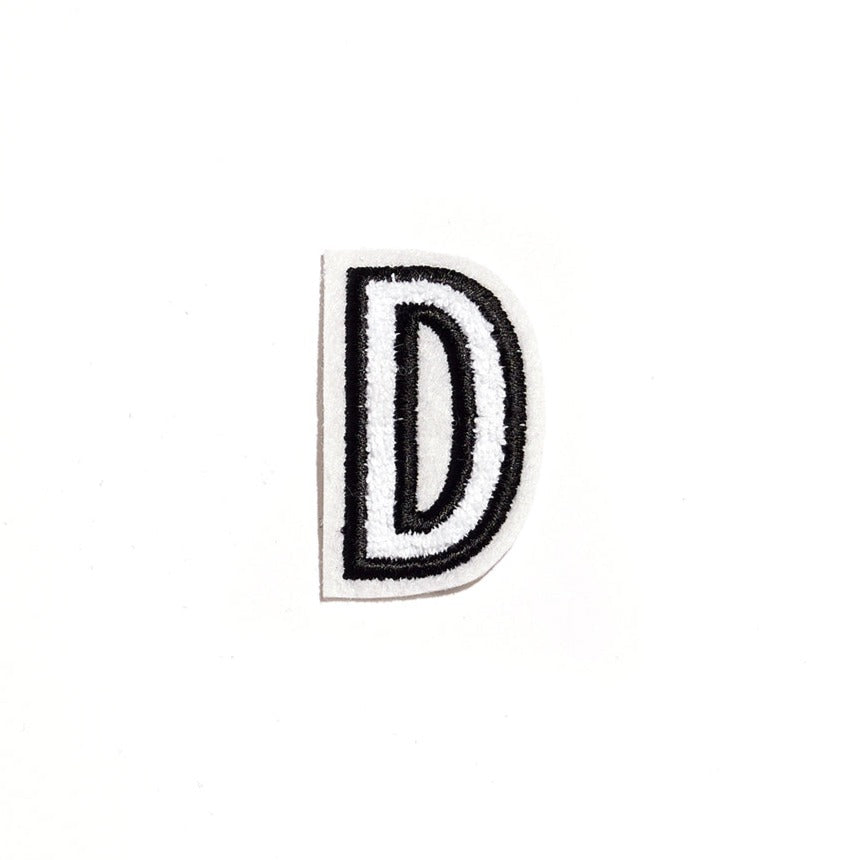 j'jute plush letter small D white