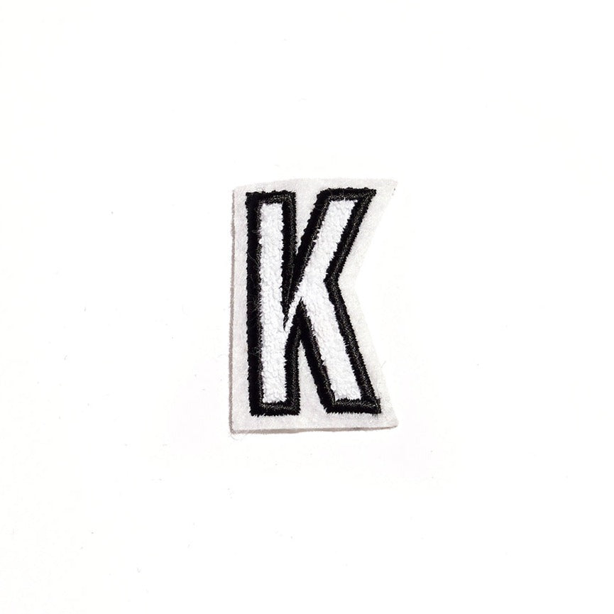 j'jute plush letter small K white