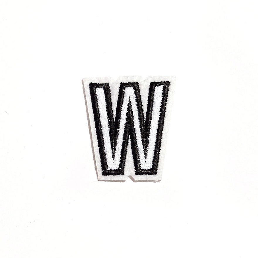 j'jute plush letter small W white